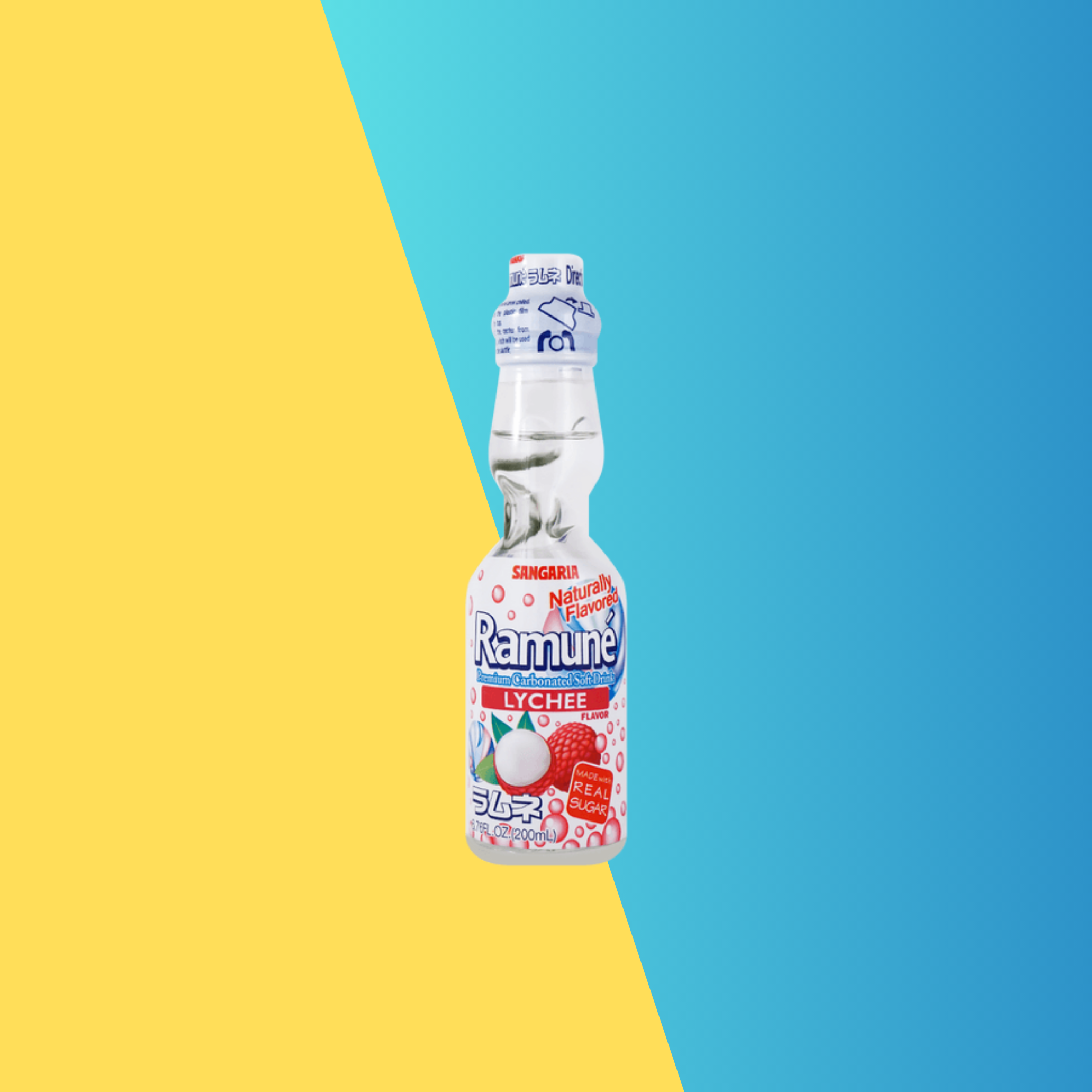 Lychee Japanese Soda Ramune.