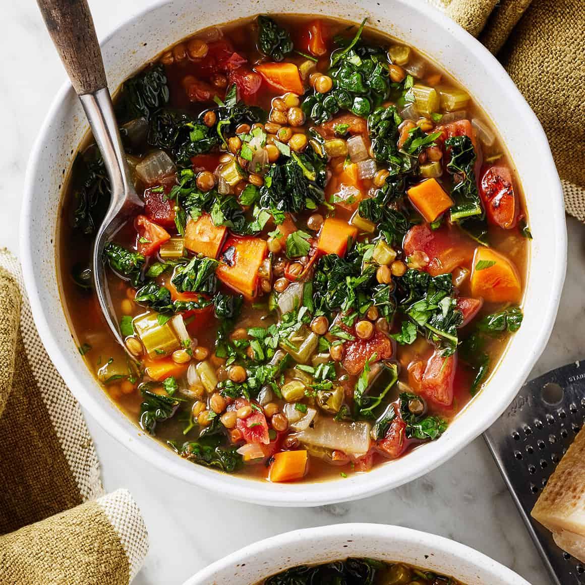 Lentil Soup with Veggies.