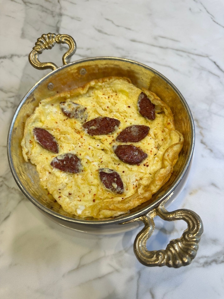 Eggs with Sucuk (Turkish Sausage).