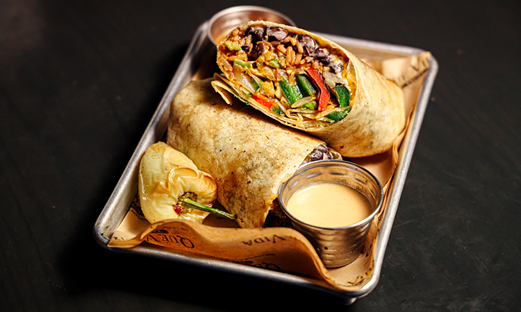 VEGGIE BURRITO.