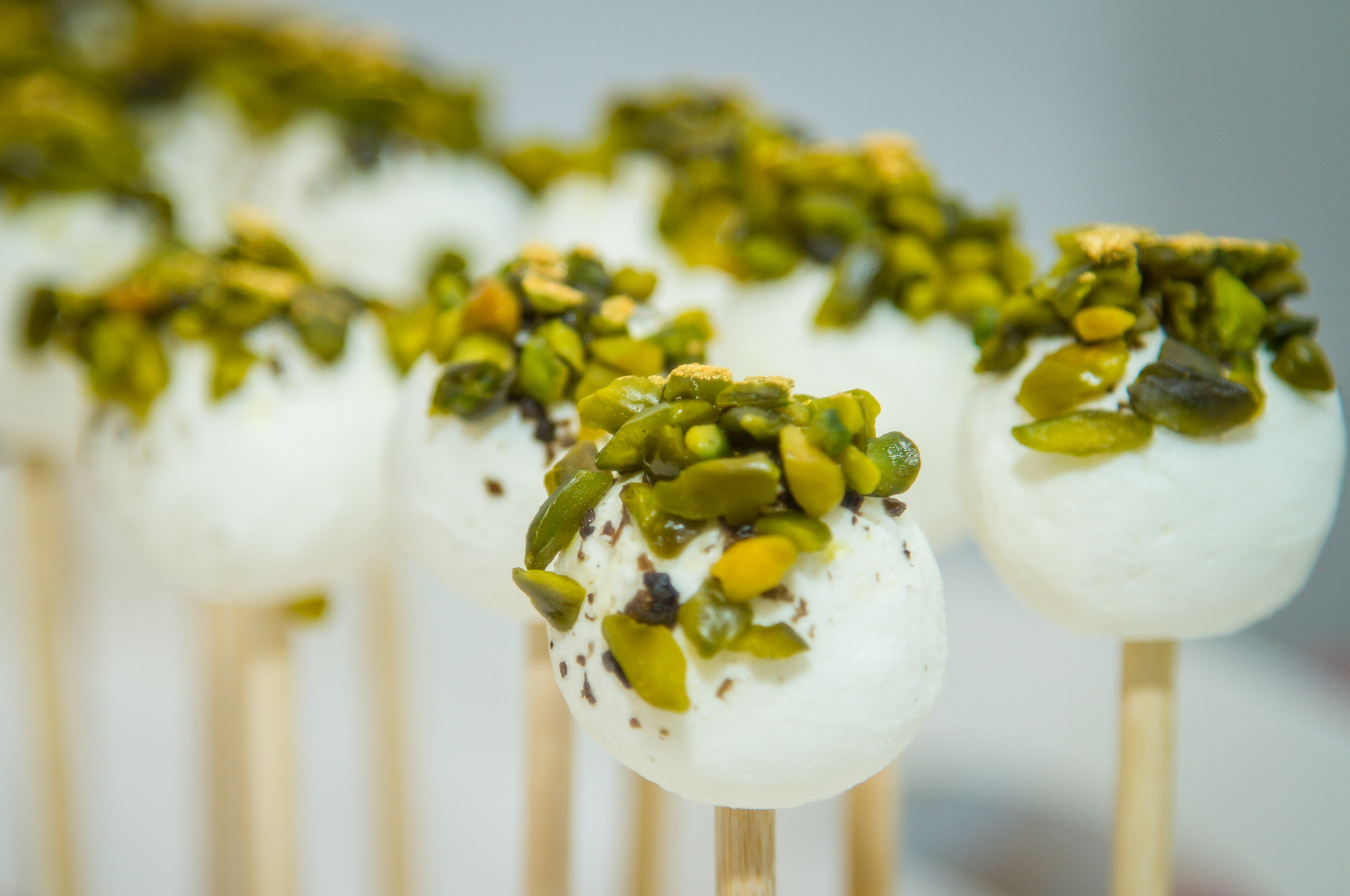 24 pc per order - Goat Cheese & Pistachios.
