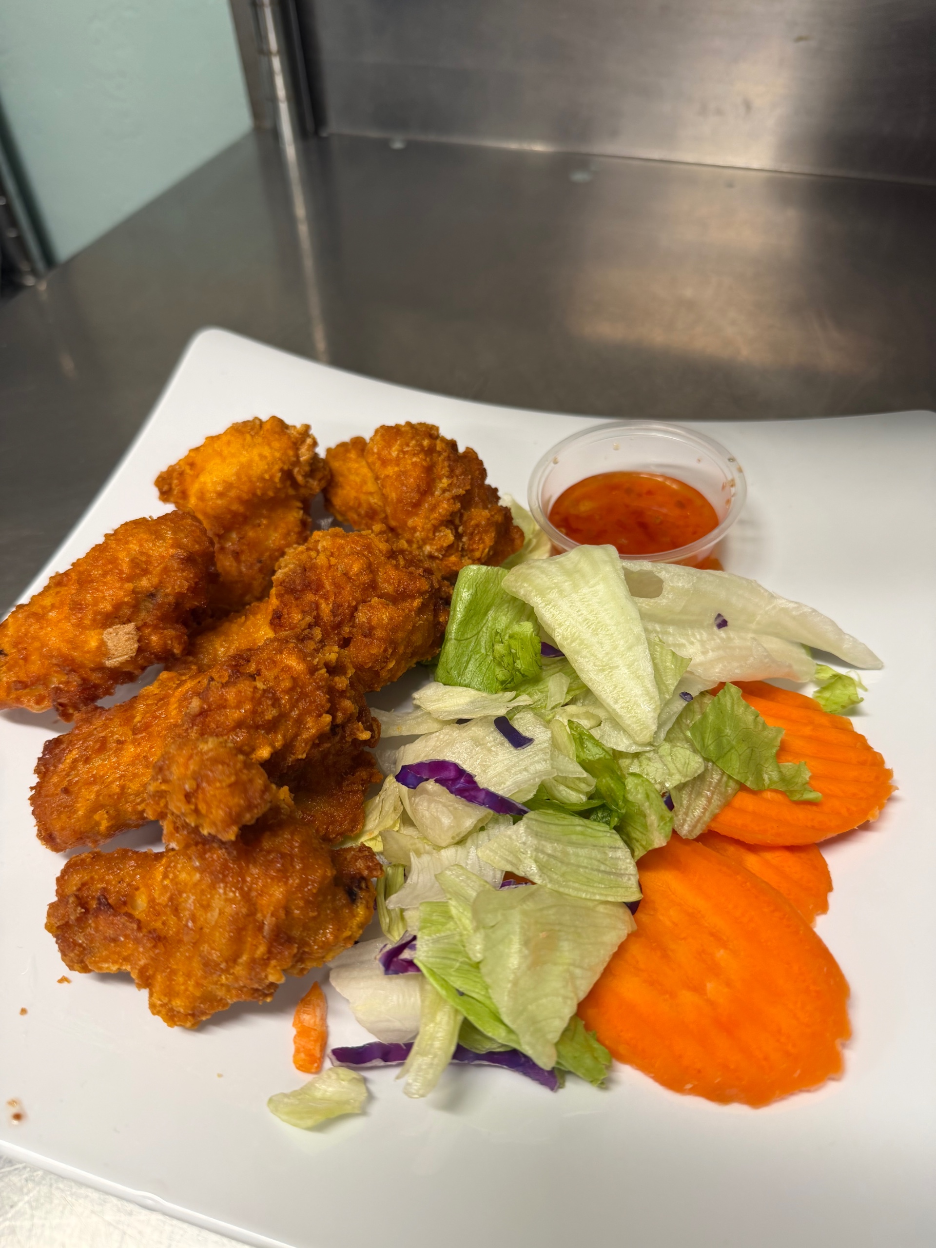Golden Fried Chicken Wings.