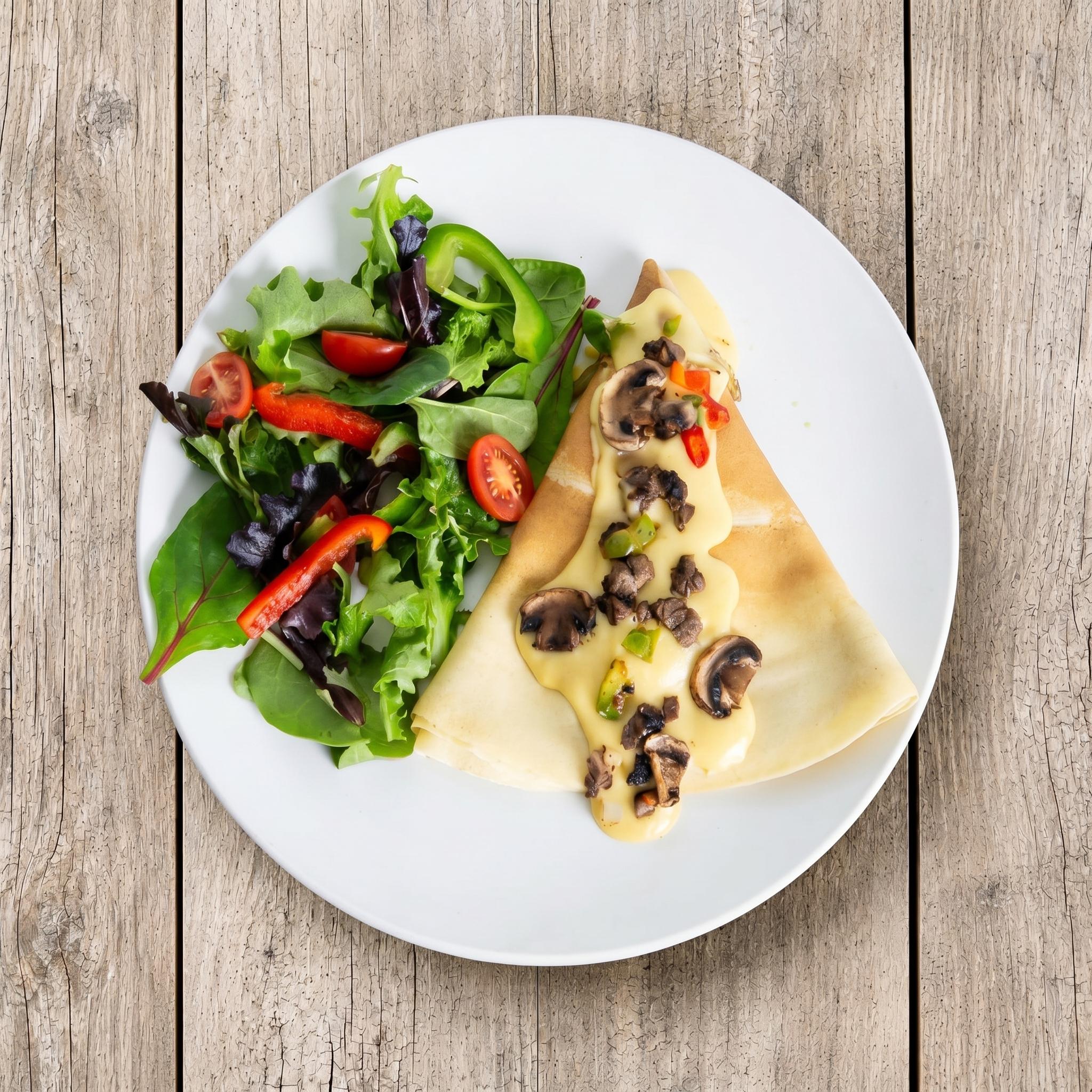 Cheese Steak Crepe.