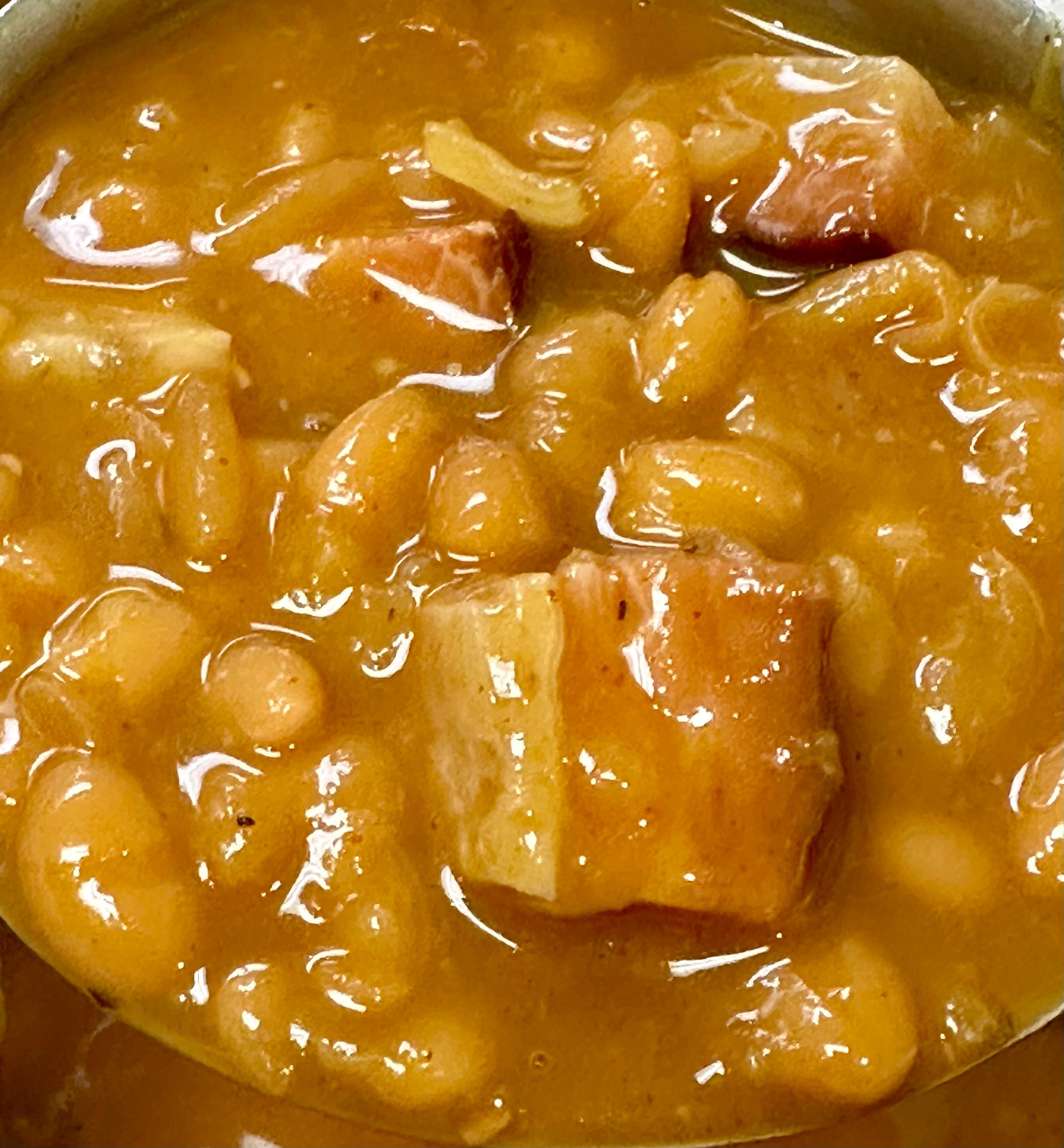 Pork Belly Baked Beans.