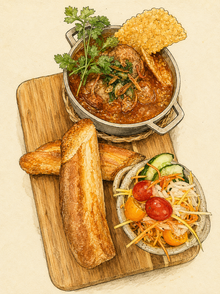 Banh Mi Xiu Mai - Pork Meat Ball.