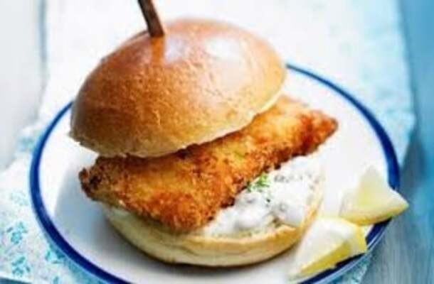 Krispy Fried Fish 2PC Sandwich.