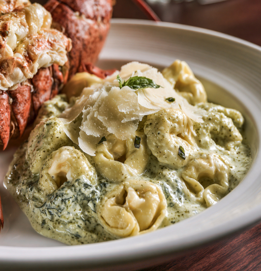 Maine Lobster Tail with Tortellini.