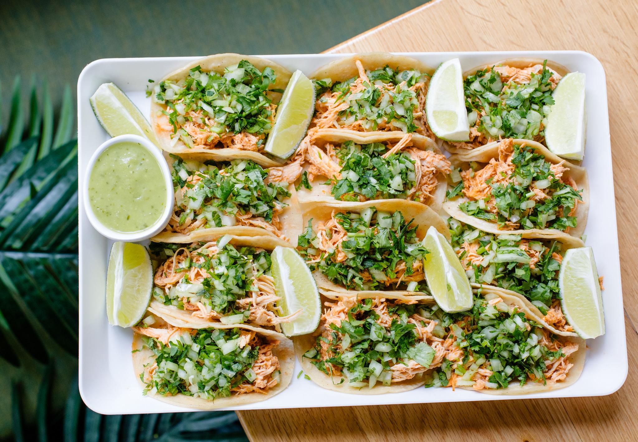 CATERING Tequila lime Chicken Tacos.