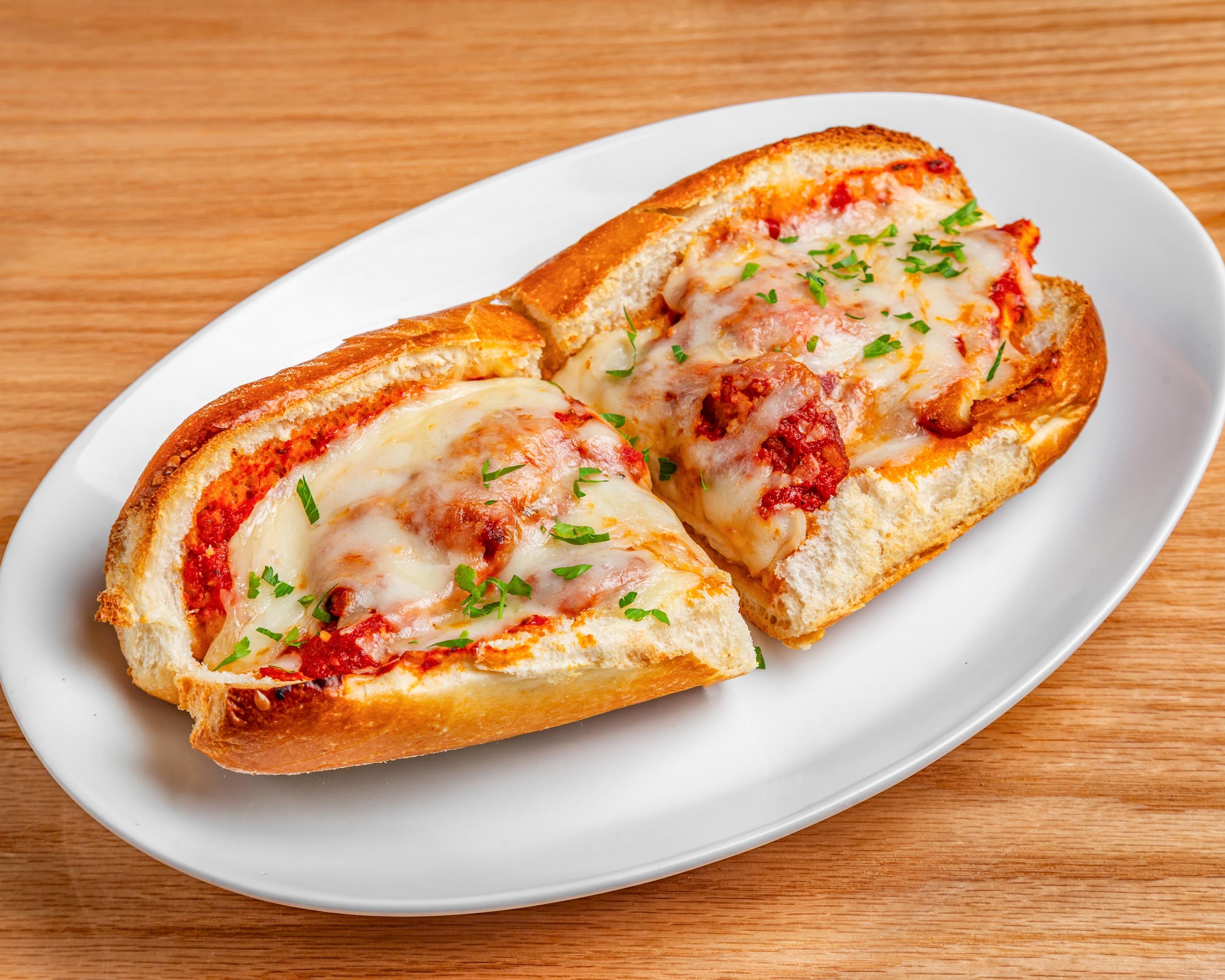 Meatball Parmigiana Hero.