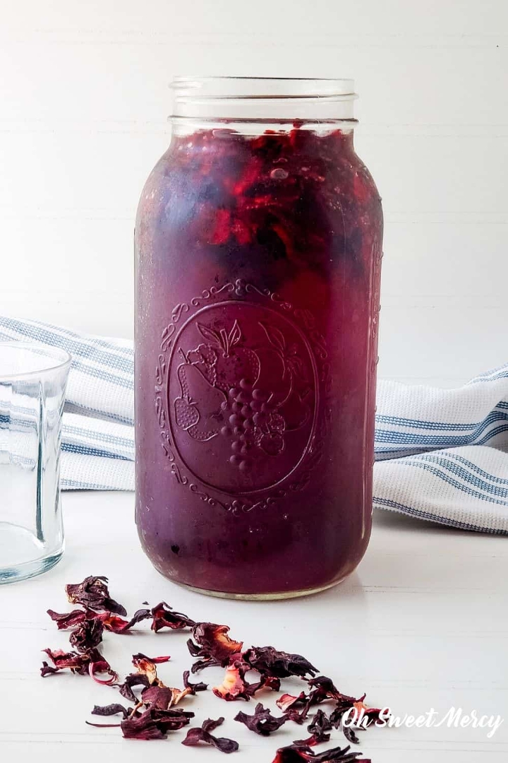 Organic Hibiscus Iced Tea.