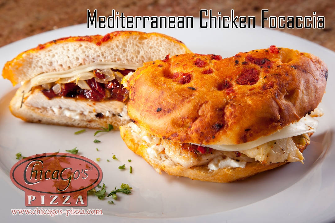 Mediterranean Chicken Focaccia.