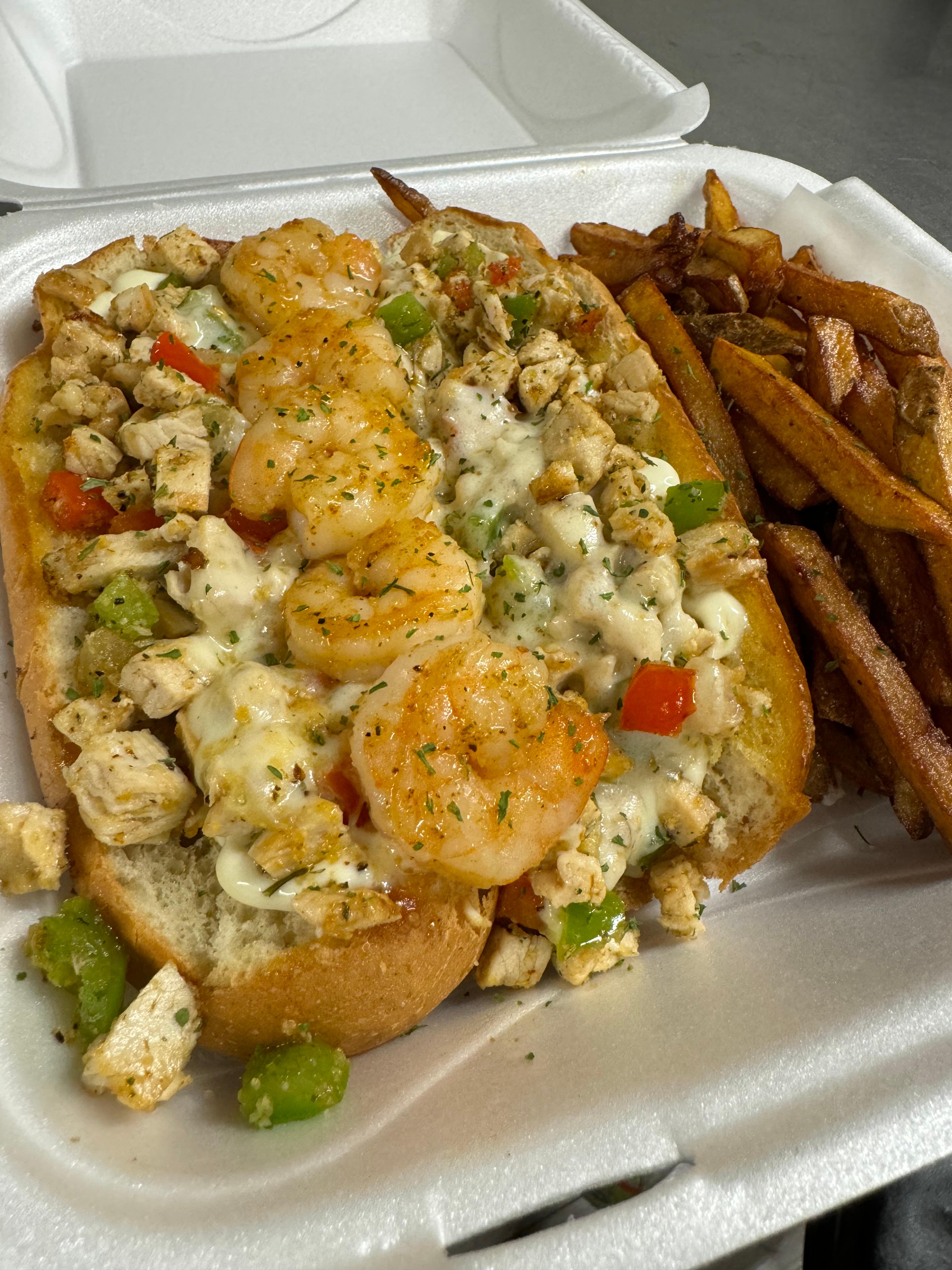 Chicken & Shrimp Philly.