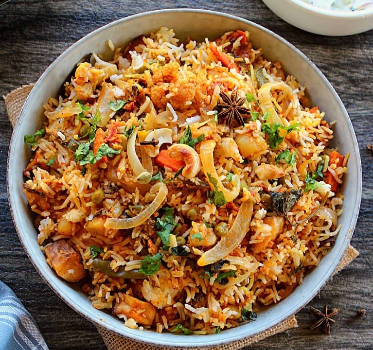 Veg Biryani.