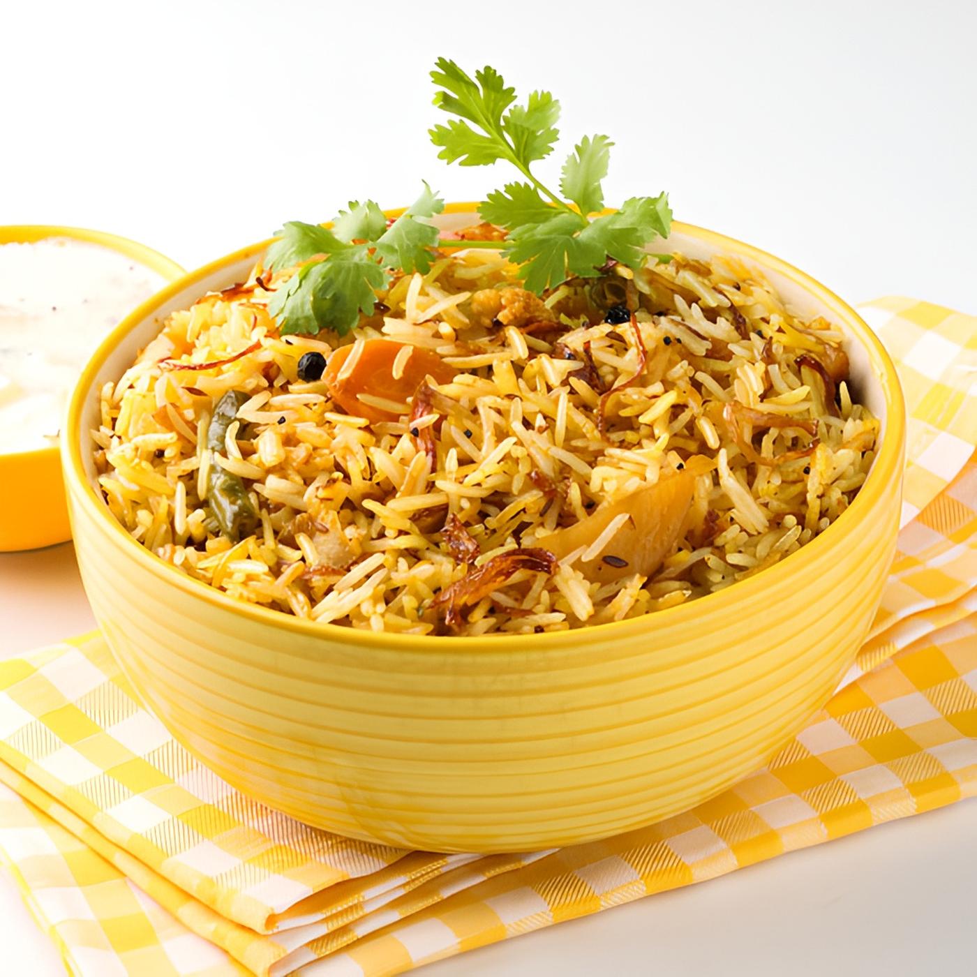 Veg Dum Biryani.