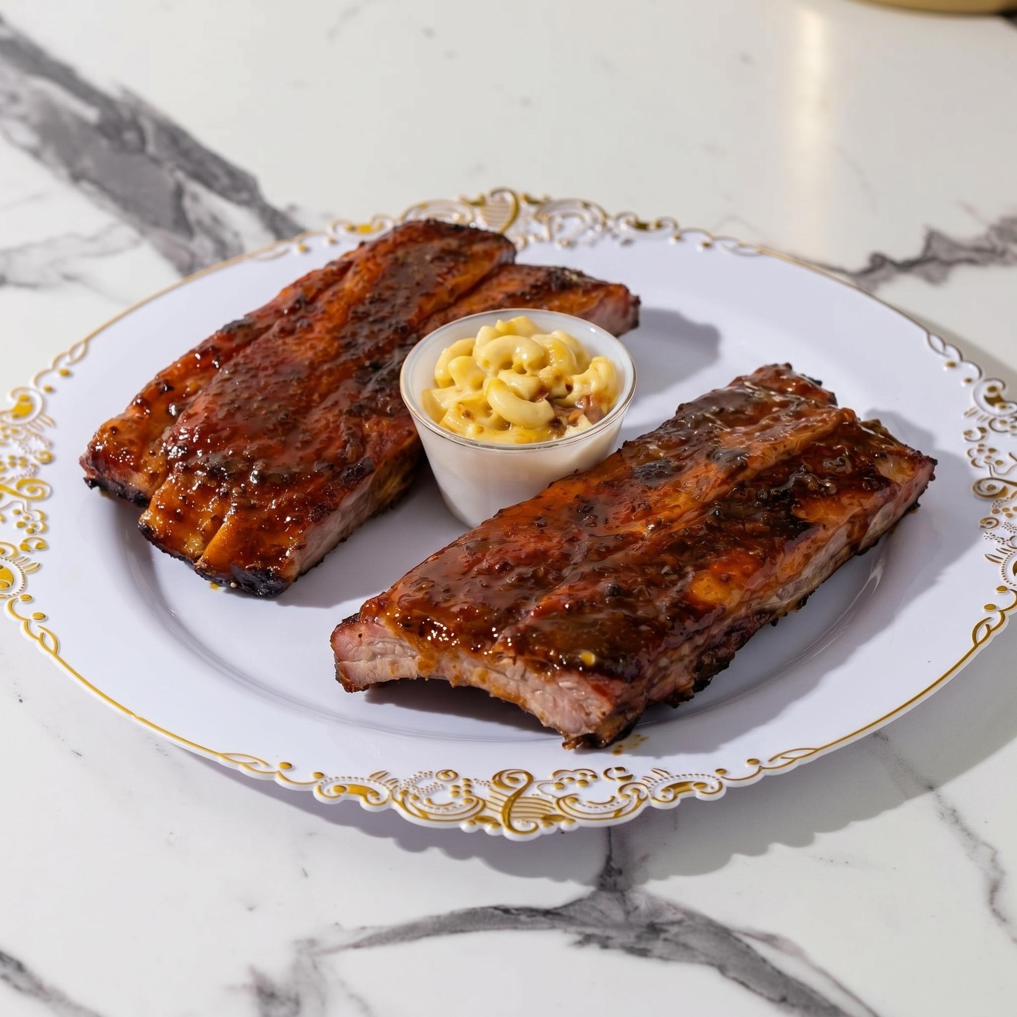3 Ribs (Pork) with Small Side.