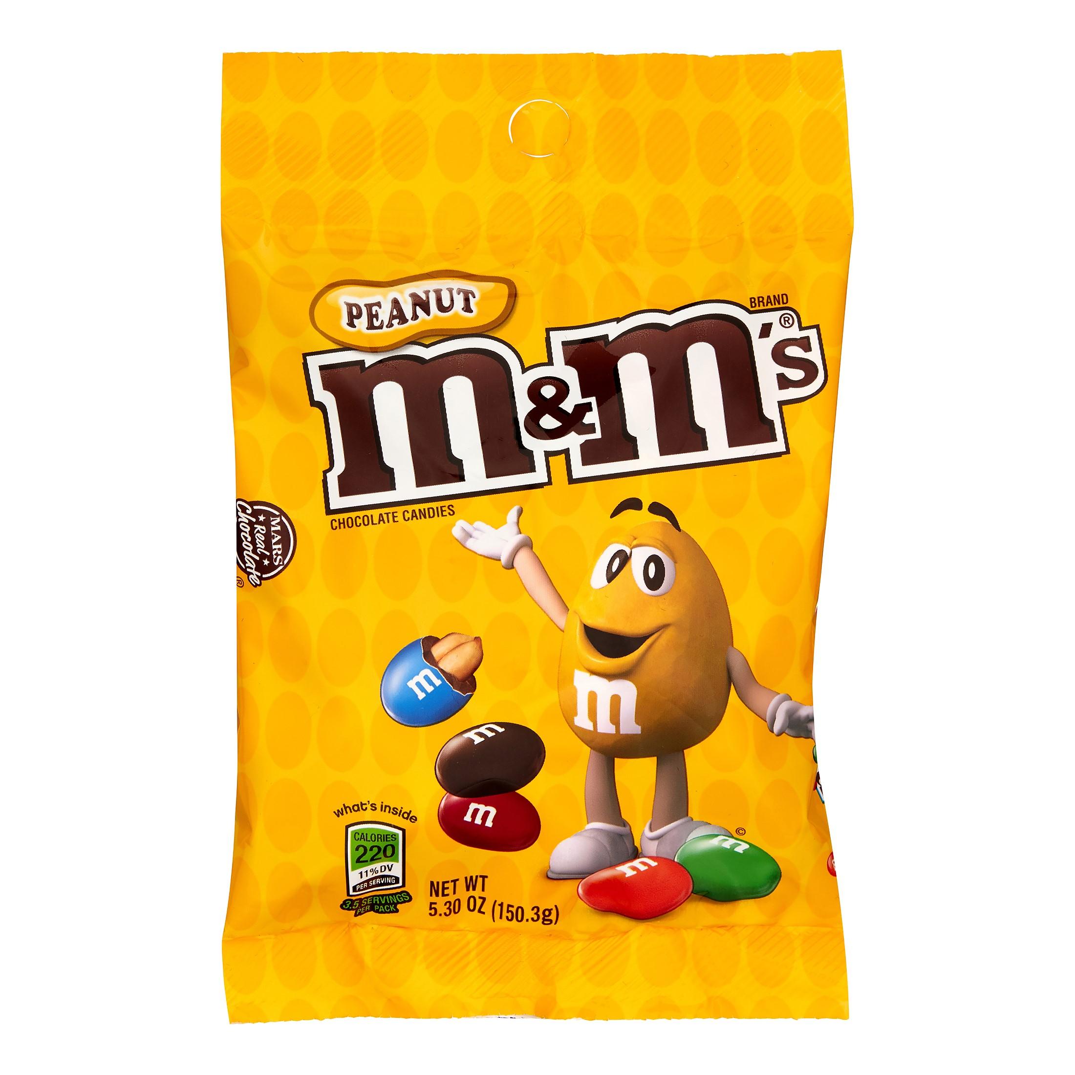 M&M'S Peanut Chocolate Candy Bag, 5.3 Oz.