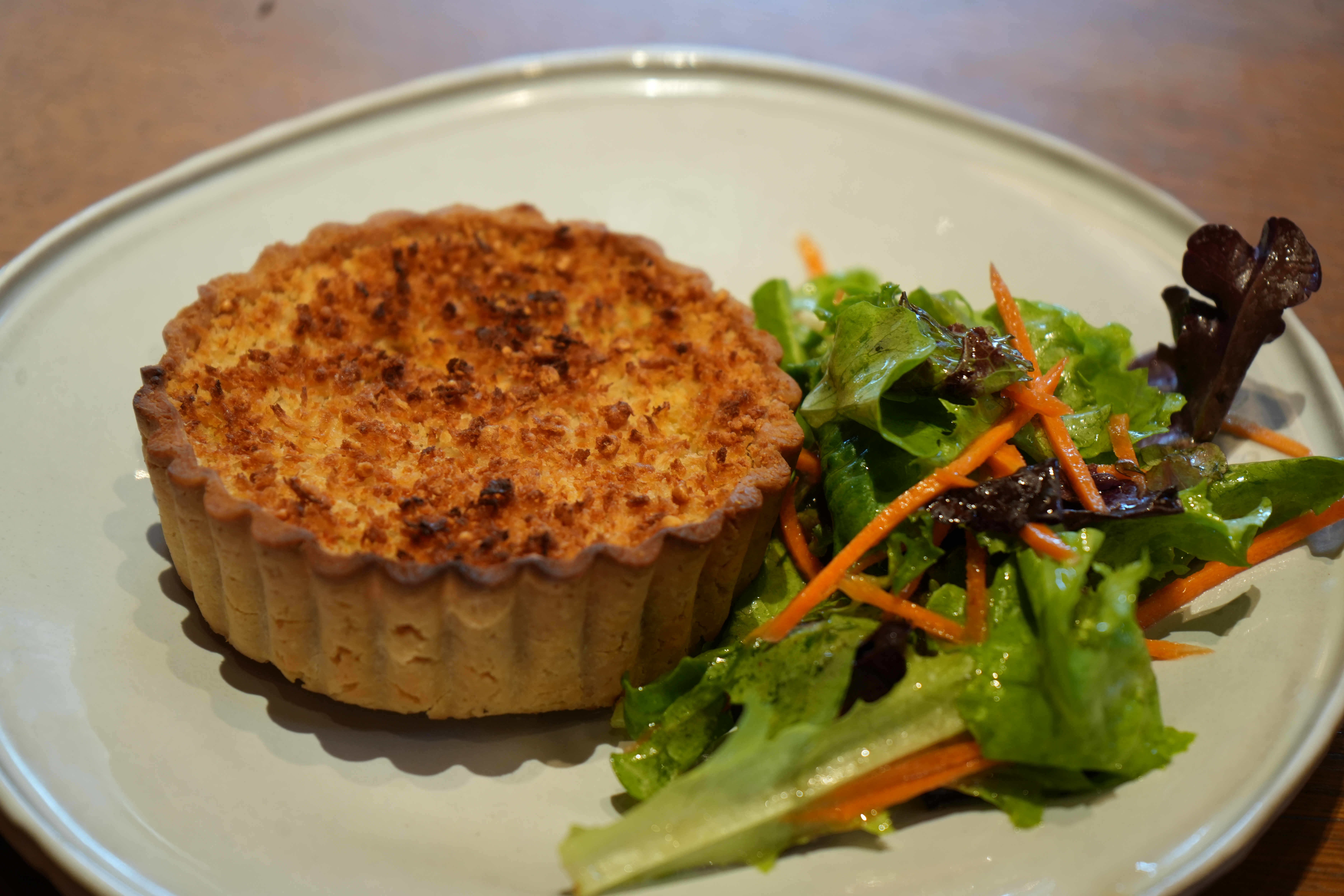 Corn Cheddar Quiche.