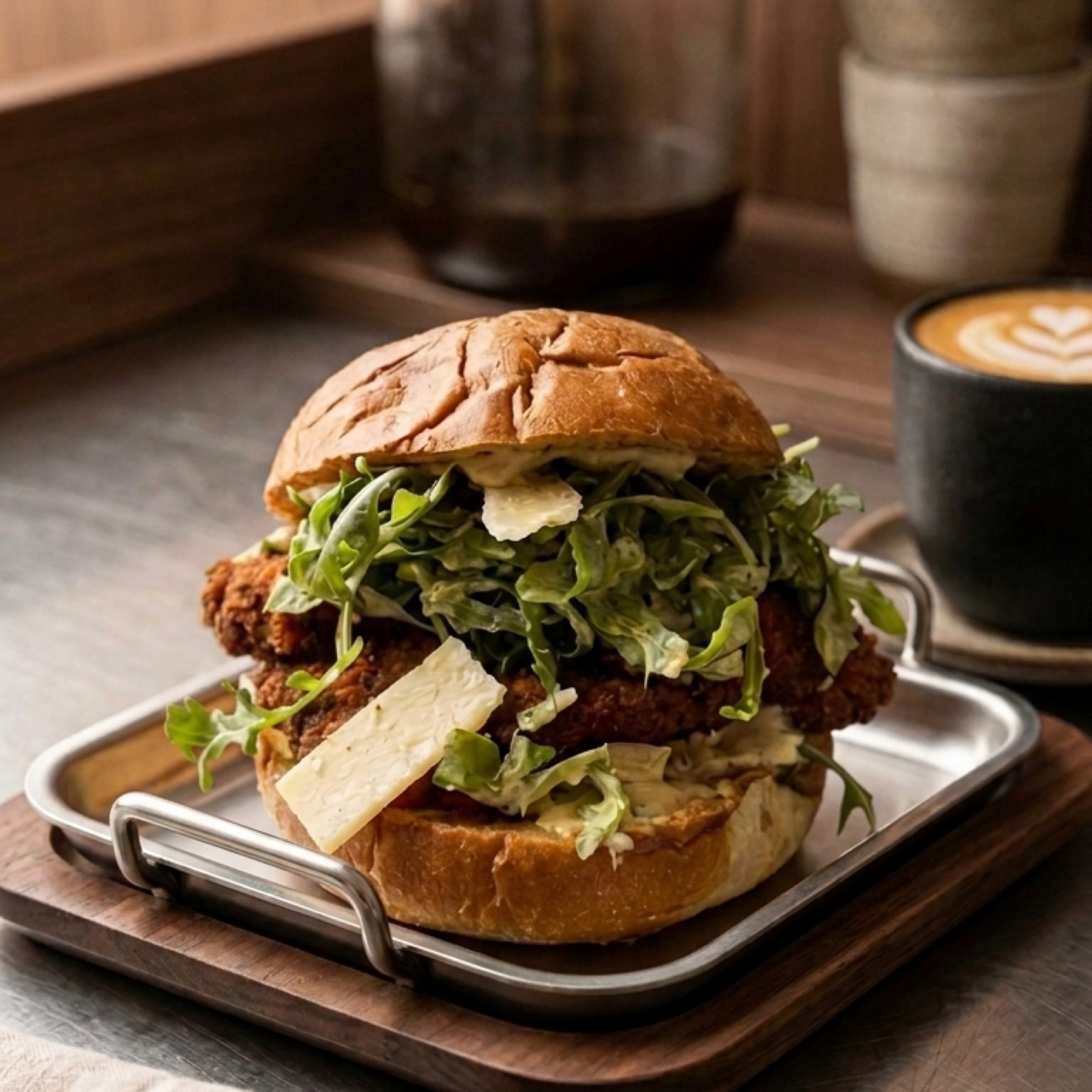 Morning Chicken Caesar Sandwich.