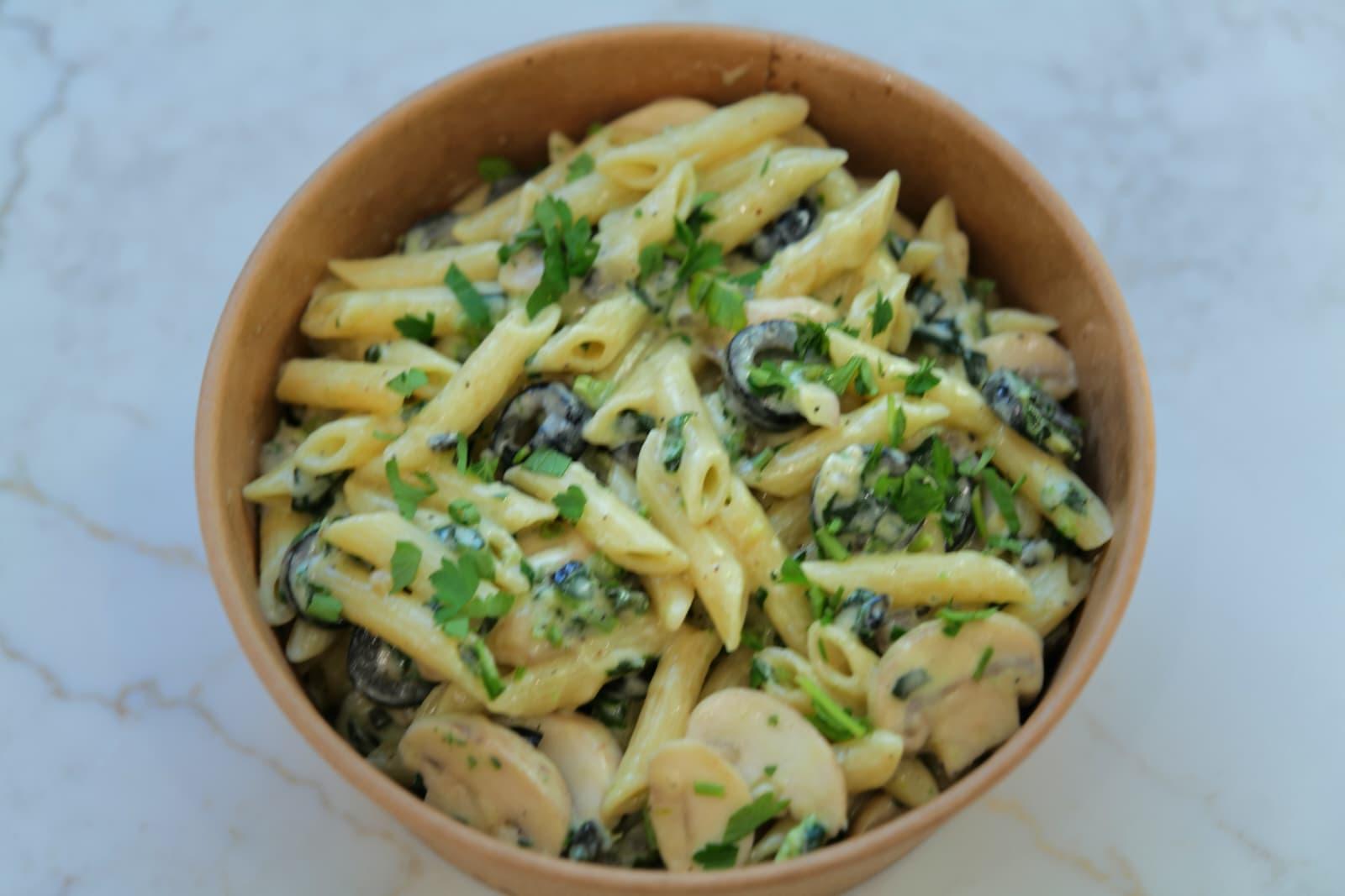 Garden Pesto Pasta Bowl.
