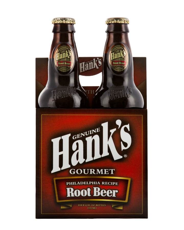 4-Pack Bottles Hanks Root Beer.