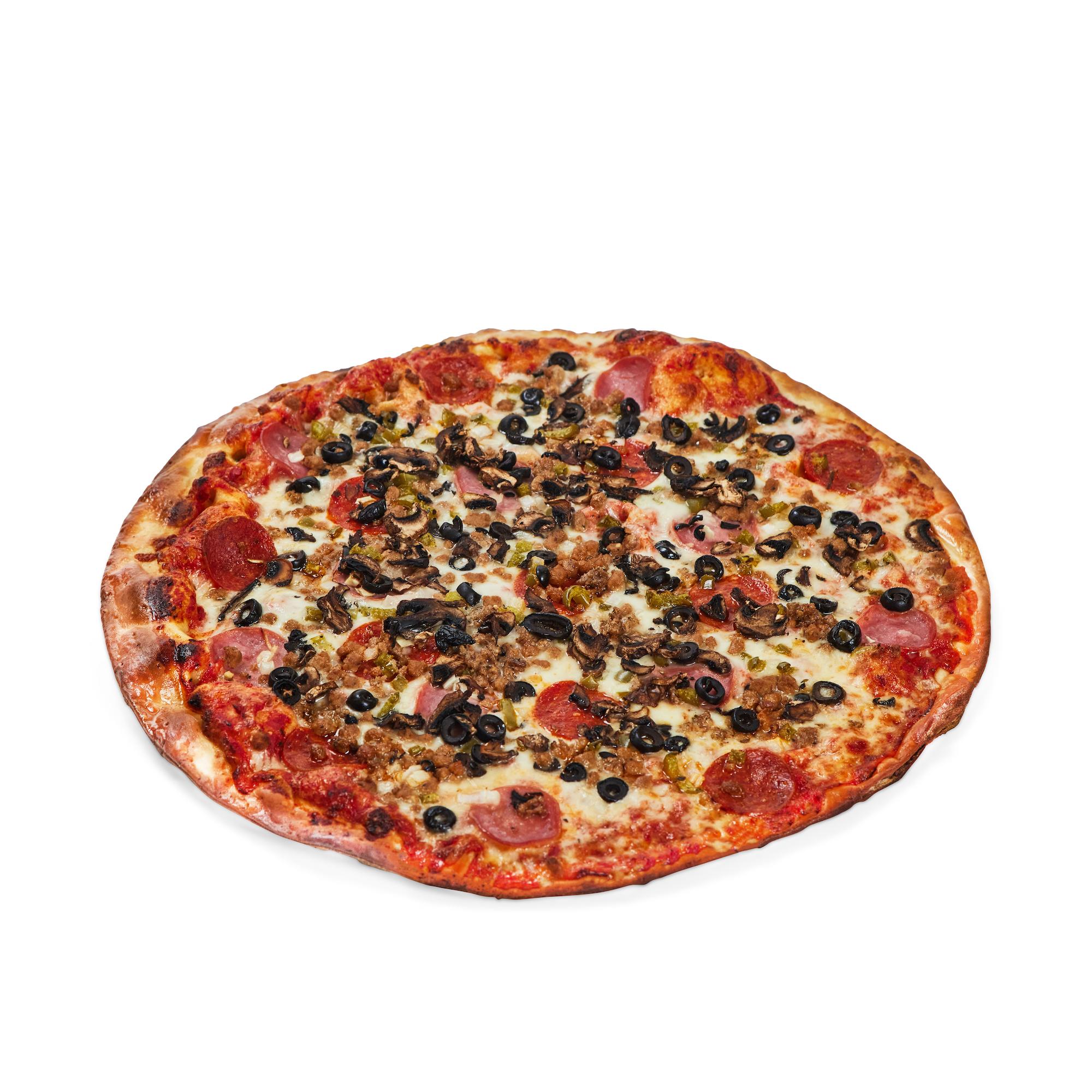 18" Supreme Pizza.