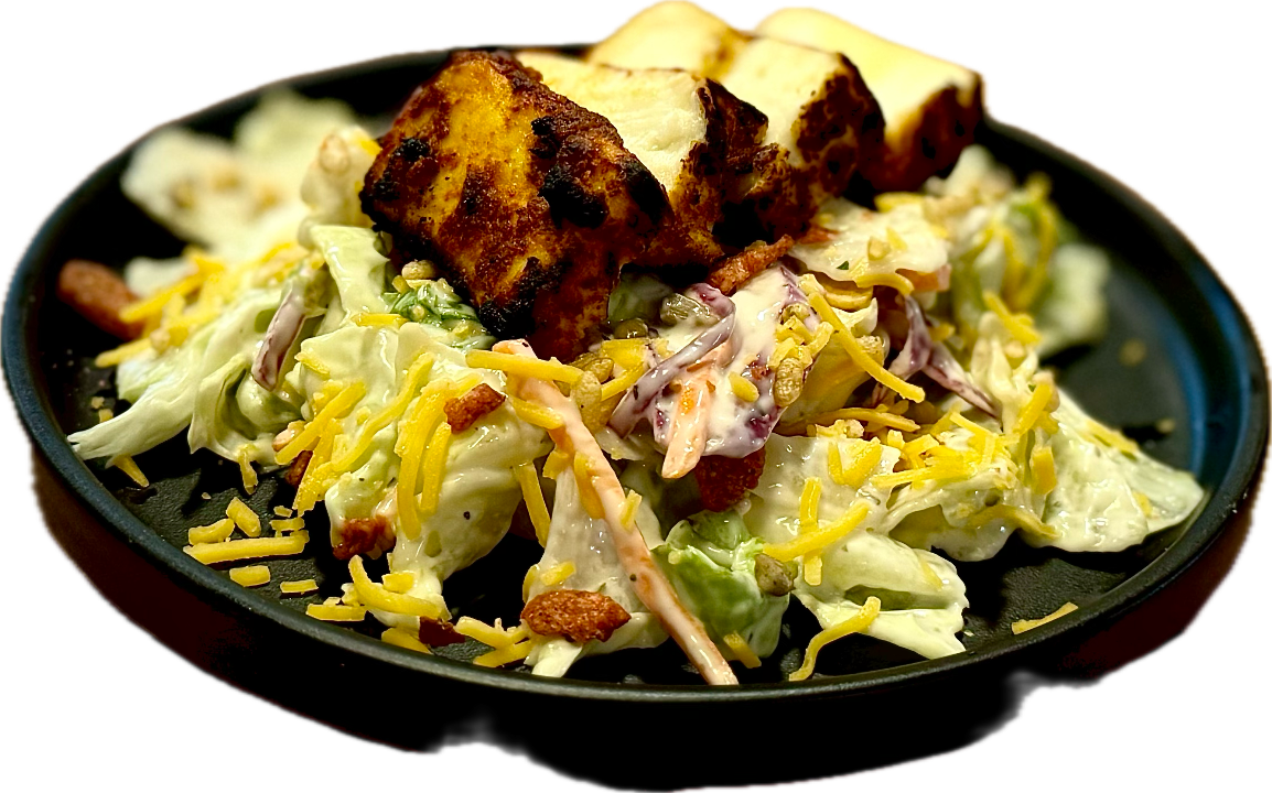 Charcoal Paneer Tikka Salad.