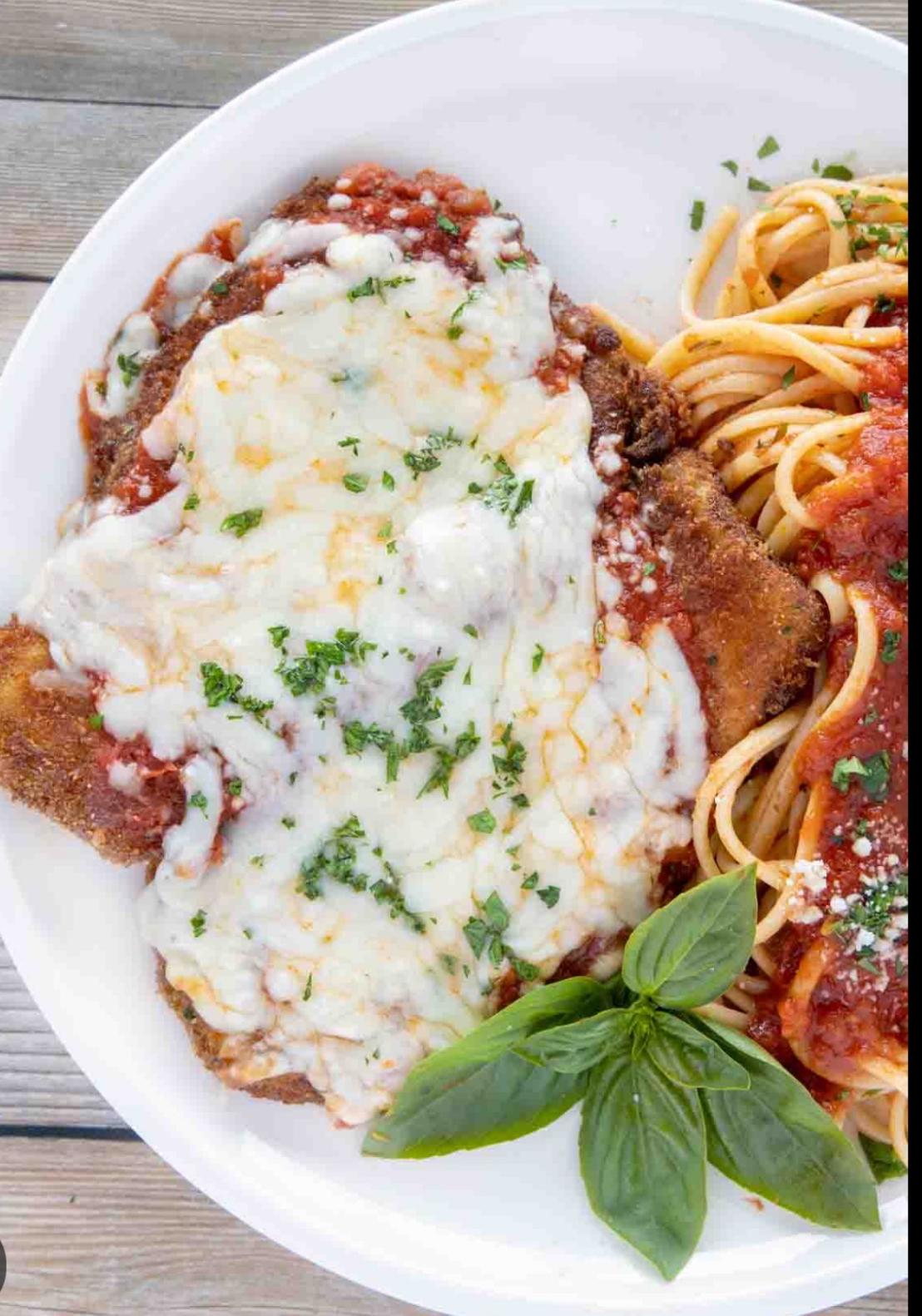 Eggplant Parmigiana Dinner.