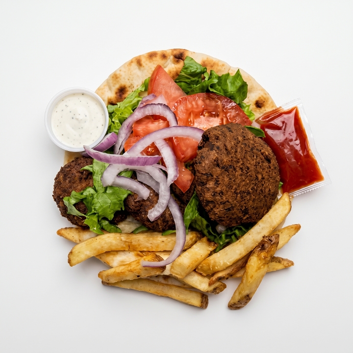 Falafel sandwich.