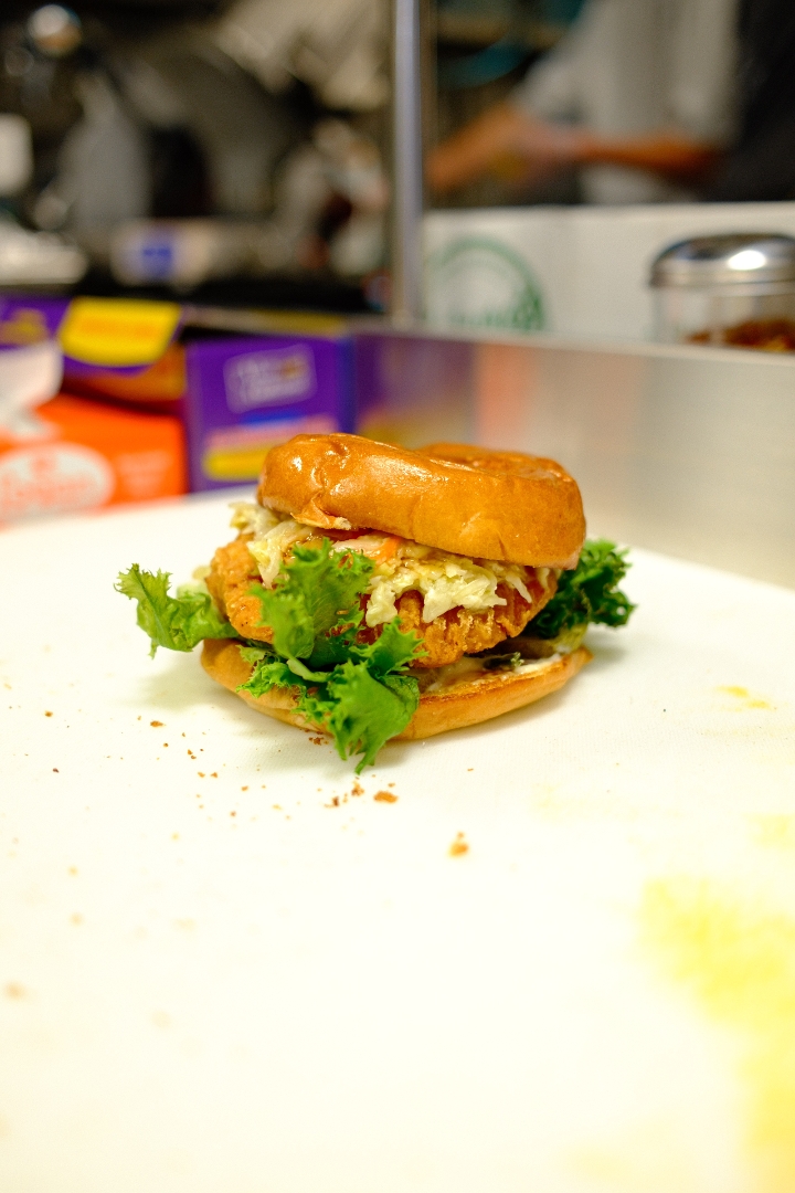 HOT HONEY CHICKEN SANDWICH.