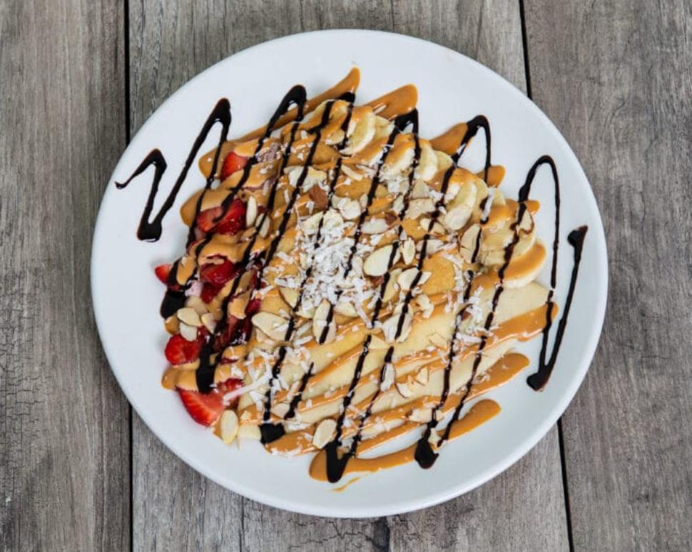 Vegan Almond Joy Crepe.