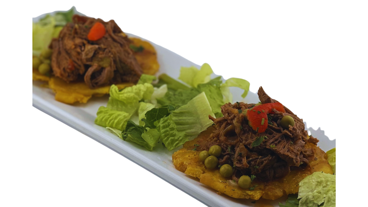 Tostone H Mixed Beef Appetizer.