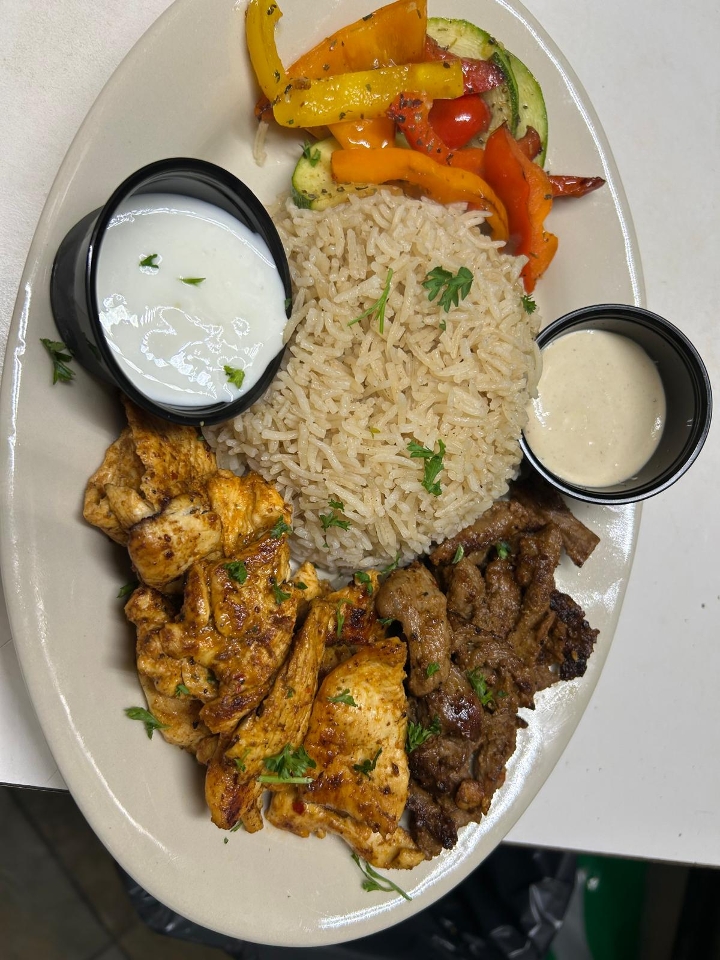 Mixed Shawarma Platter.