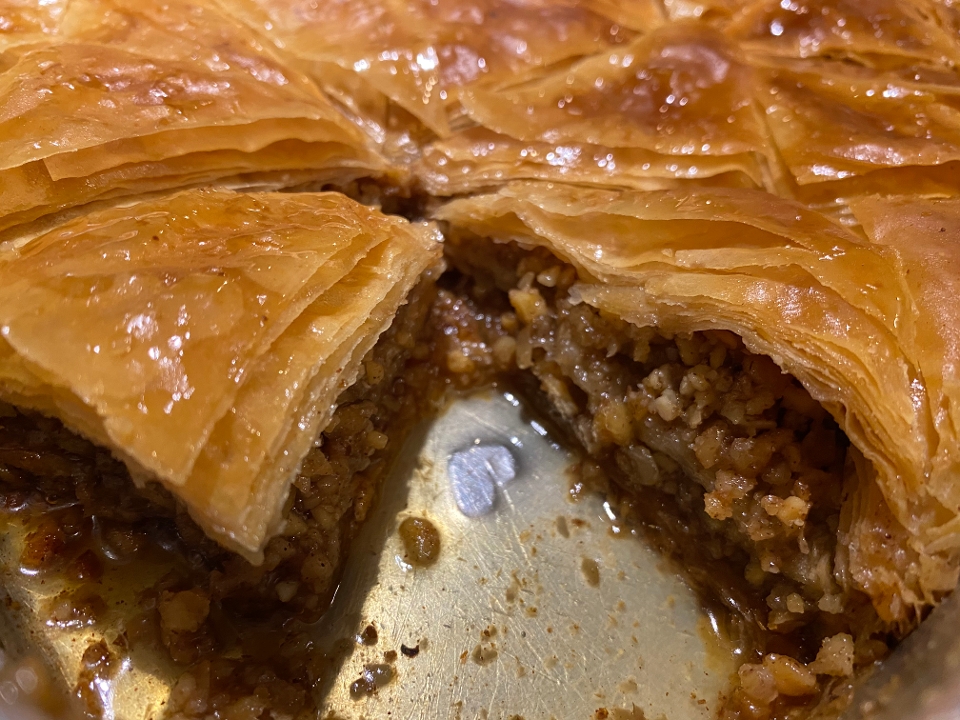 Baklava (walnut / Greek honey) phyllo.