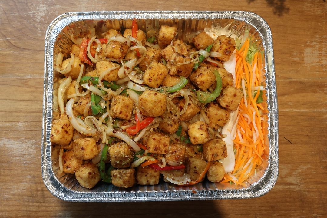 Crispy Spicy Lemongrass Tofu 1/2 Pan.