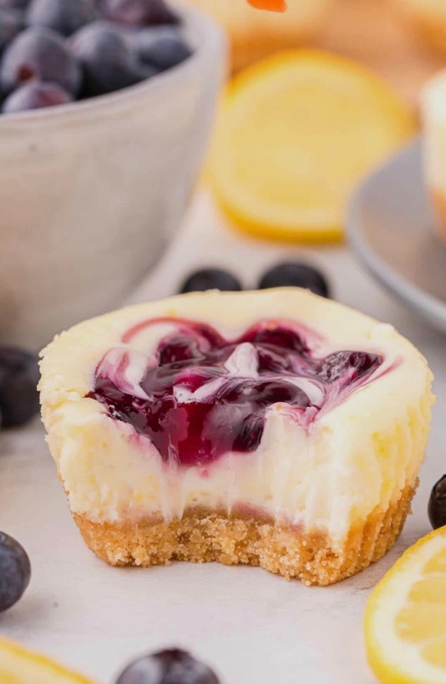 Lemon Blueberry Cheese cake 1 cup.