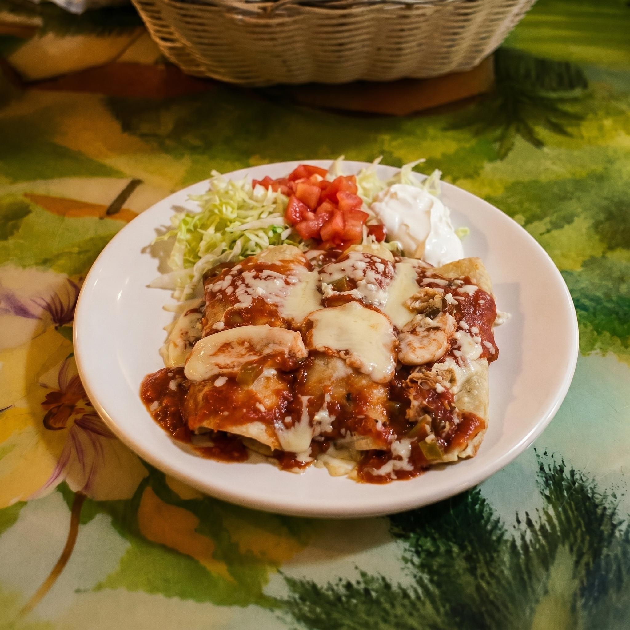 17. Chicken Enchiladas.
