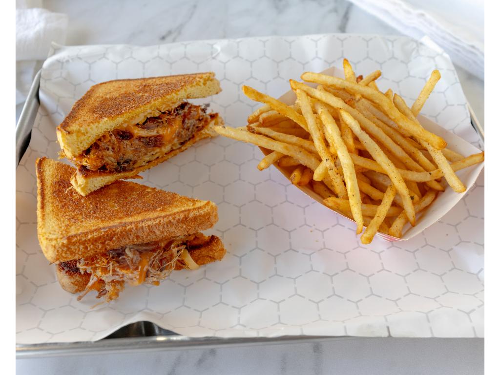 Pulled Pork Grilled Cheese.