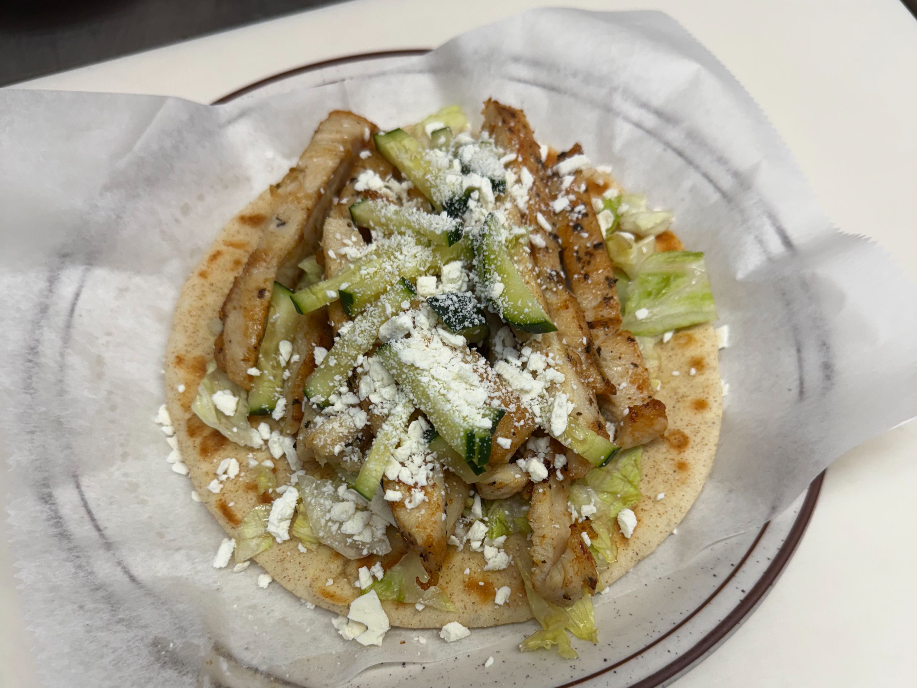 Chicken Greek Pita.
