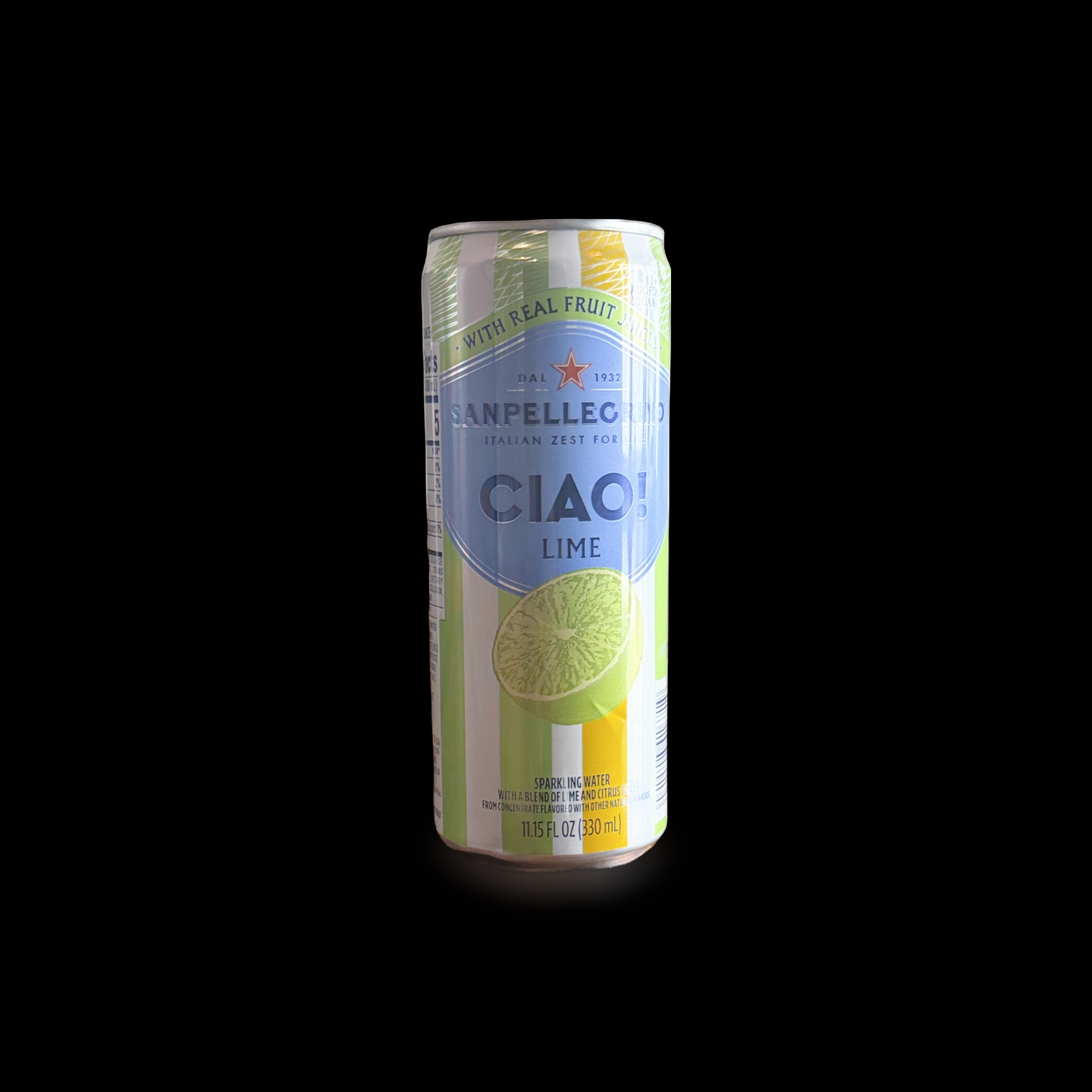 San pellegrino lime (flavored water).