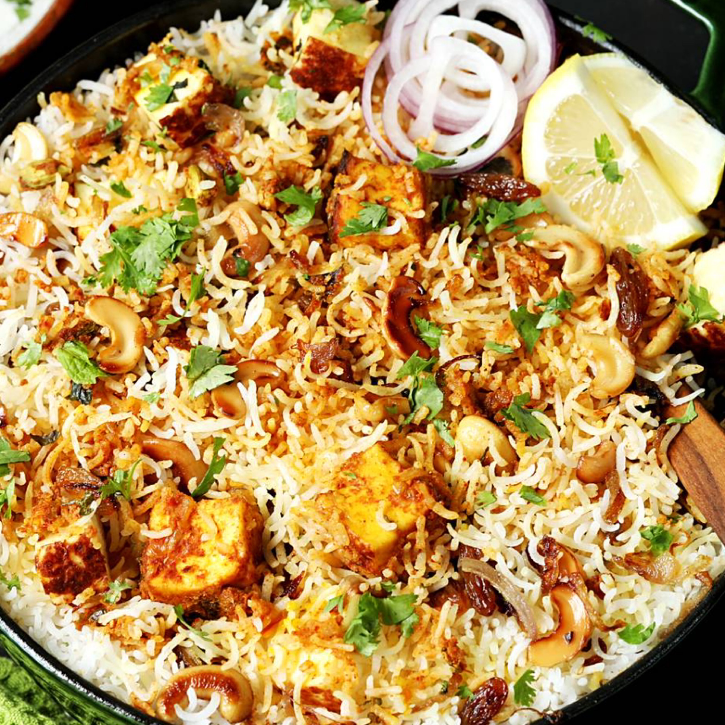 Kaju Paneer Biryani.