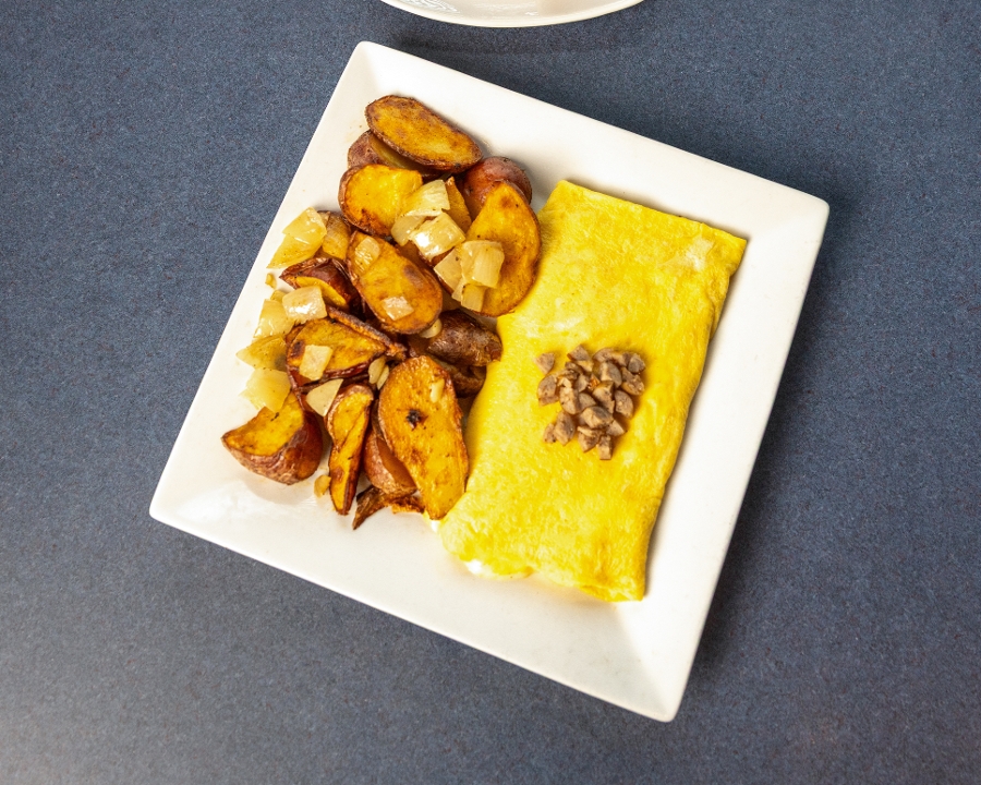 Sausage & Cheese Omelette.