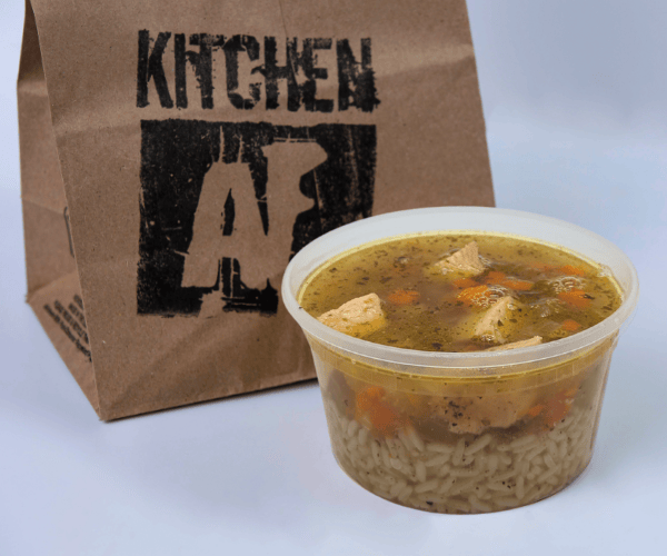 Hearty Chicken & Rice Soup.