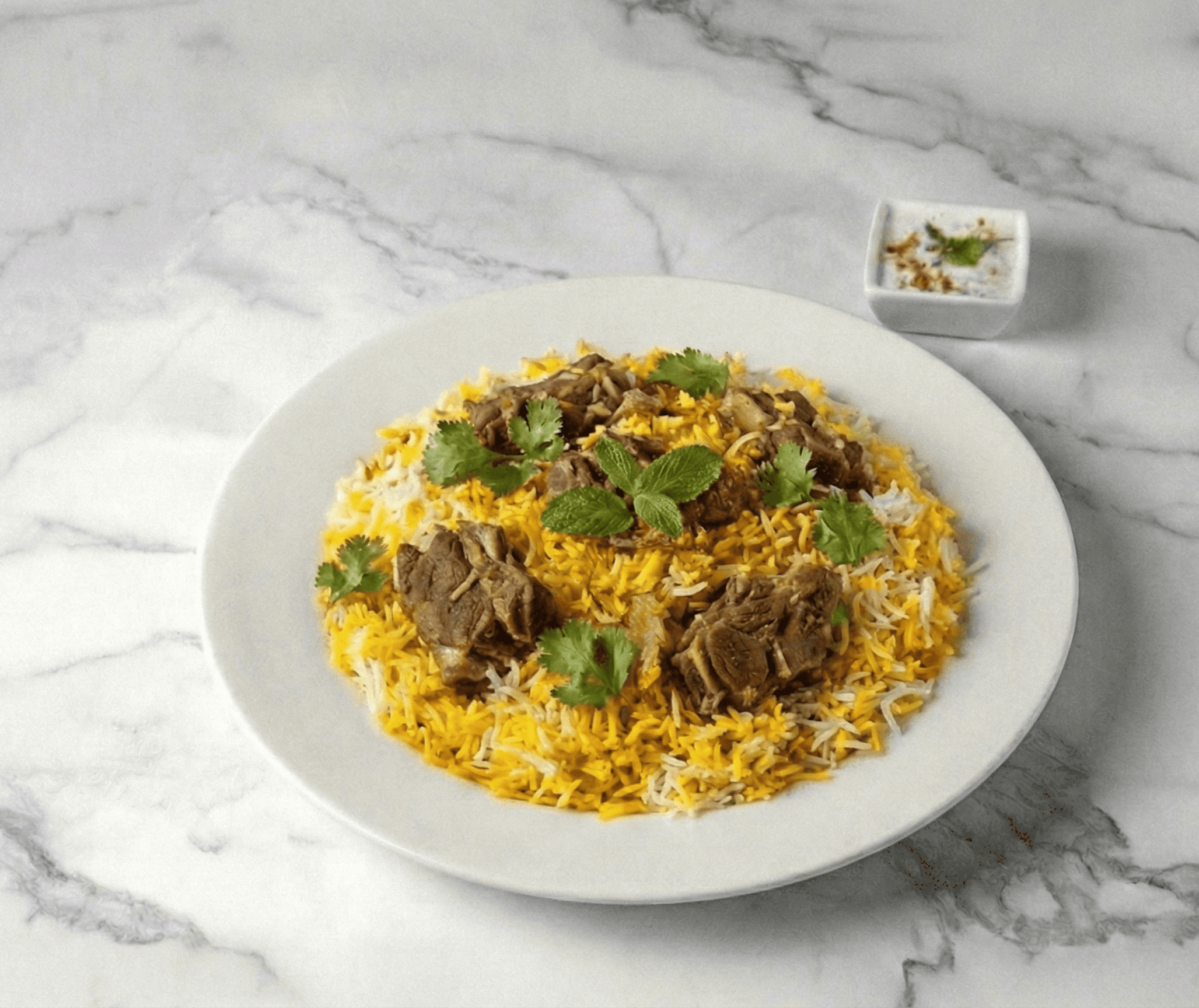 NAWABI GOAT BIRYANI.