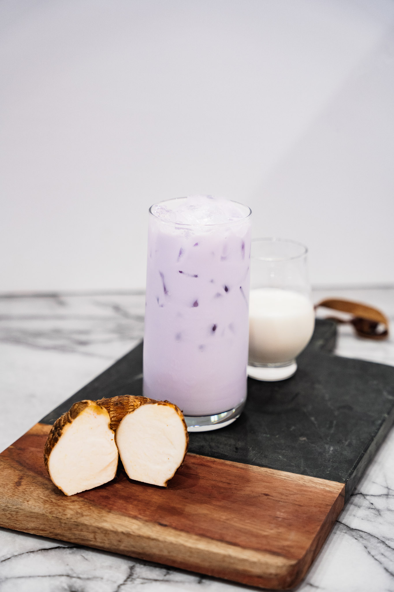 Taro Latte w/Sweet Cream.