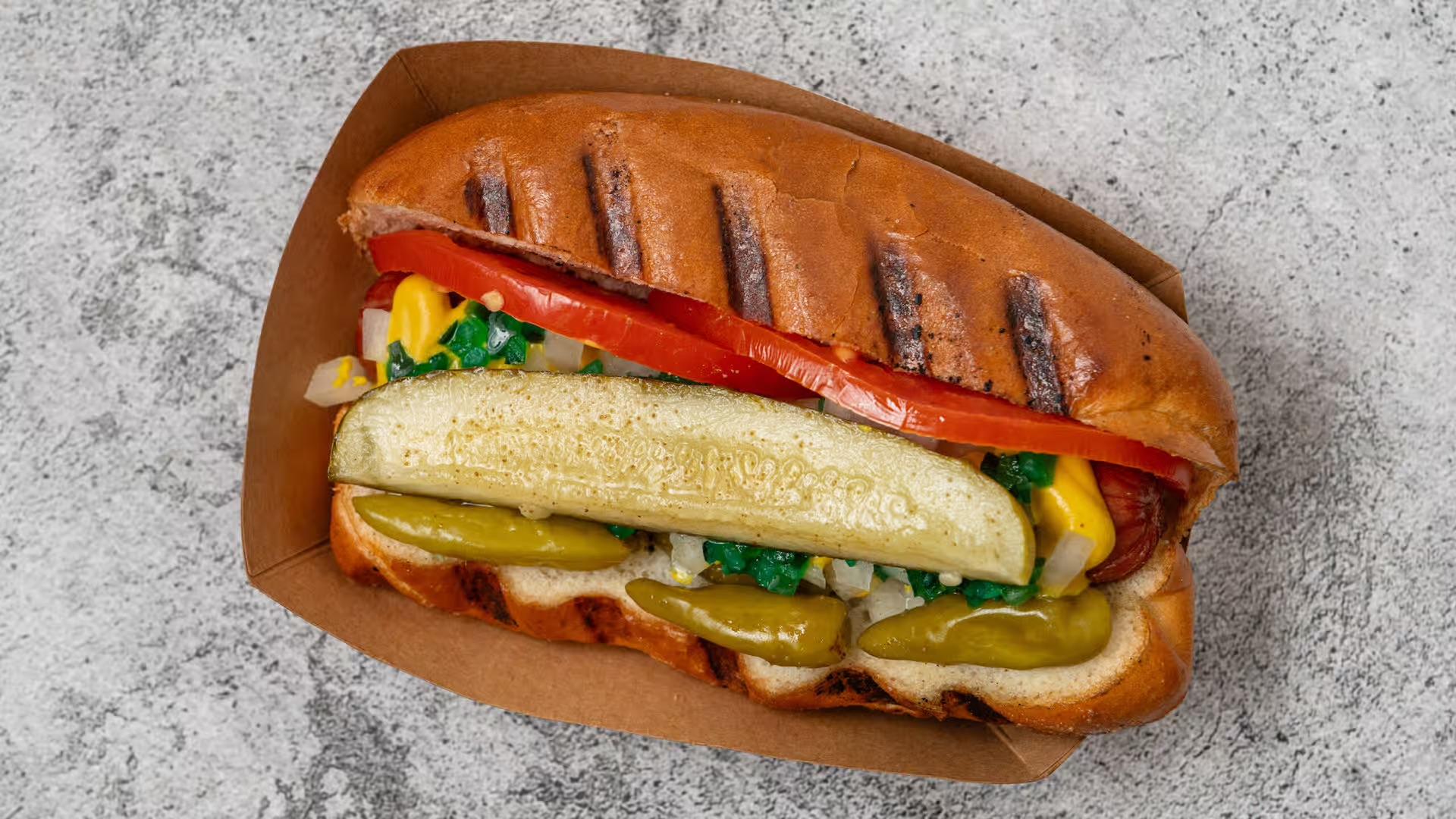 Vegan Chicago Dog.