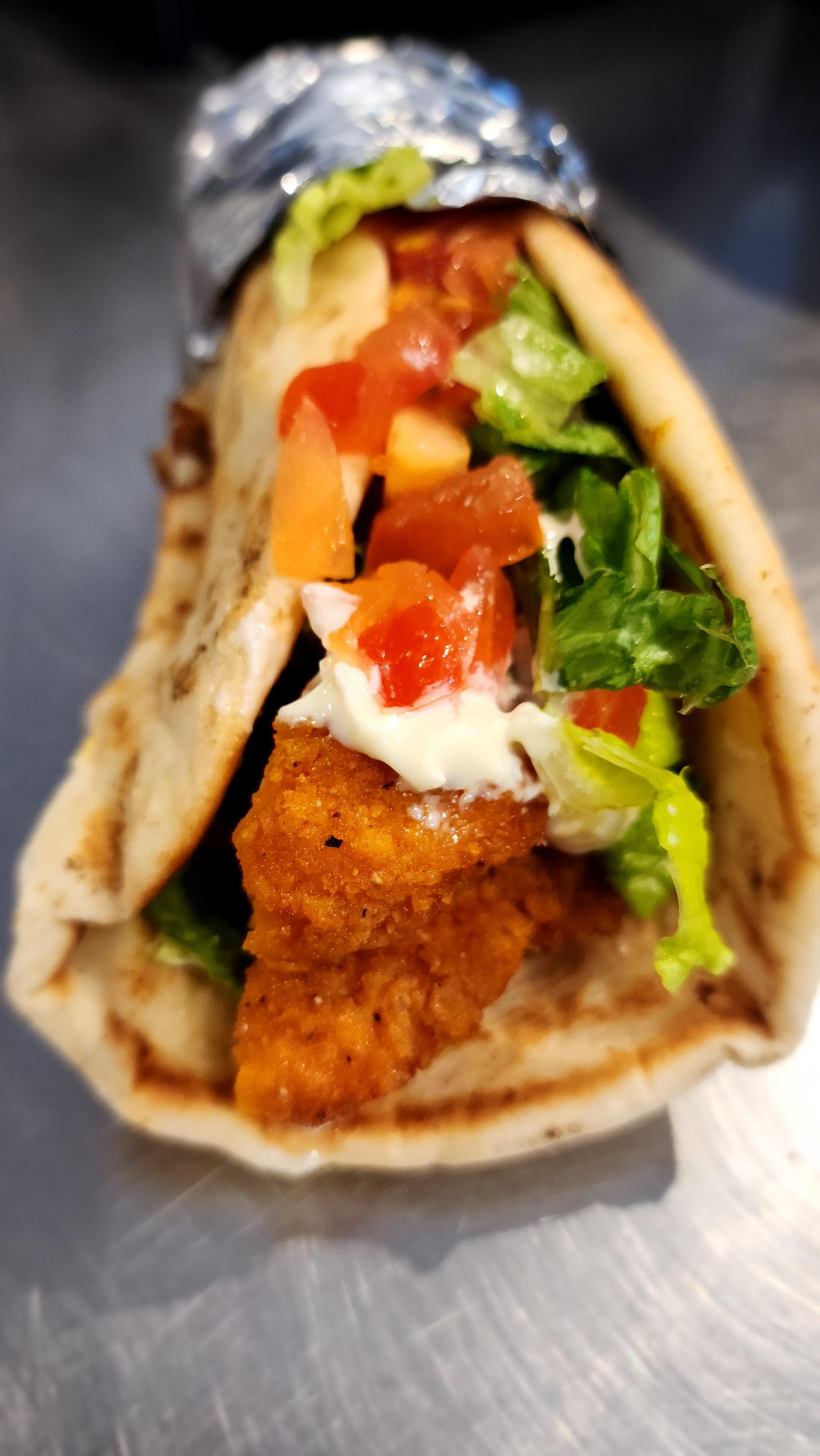 **NEW ITEM** Large Spicy Chicken Wrap.