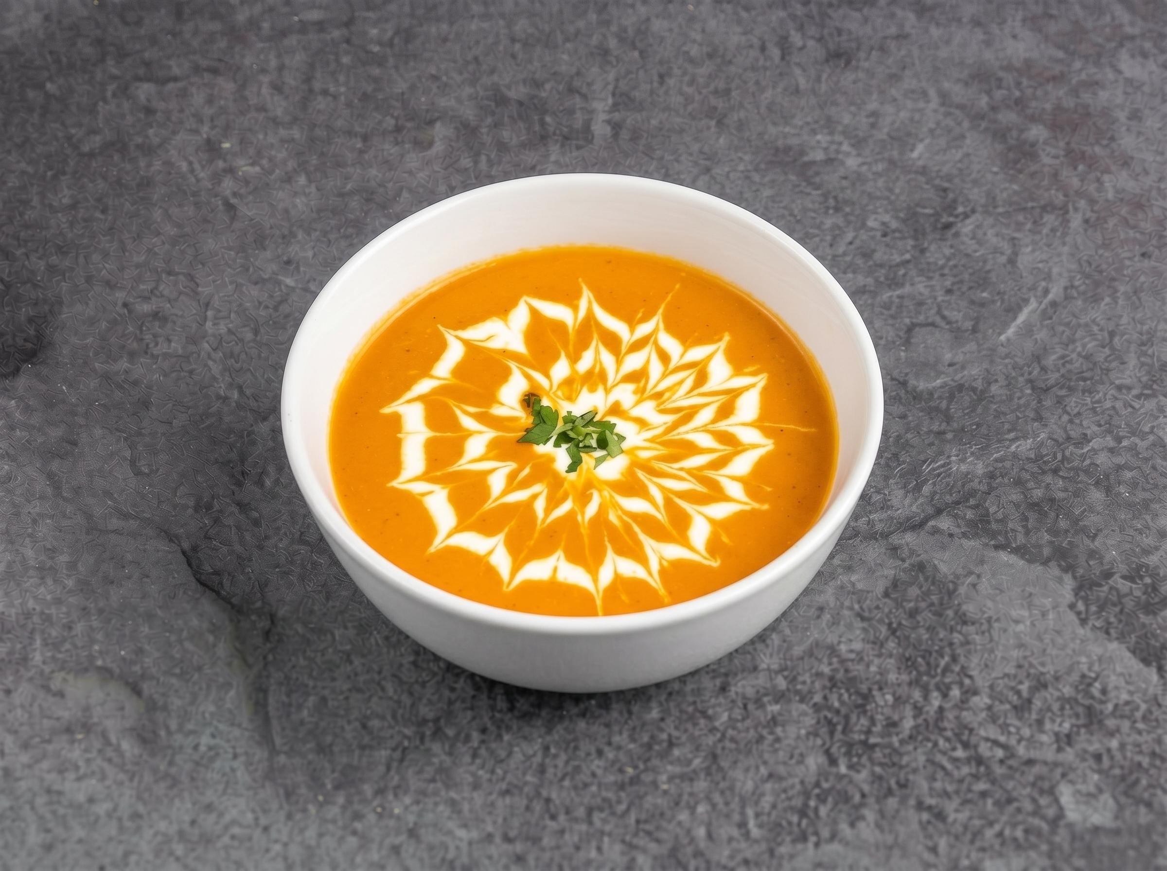 Cup of Tomato Basil Bisque.