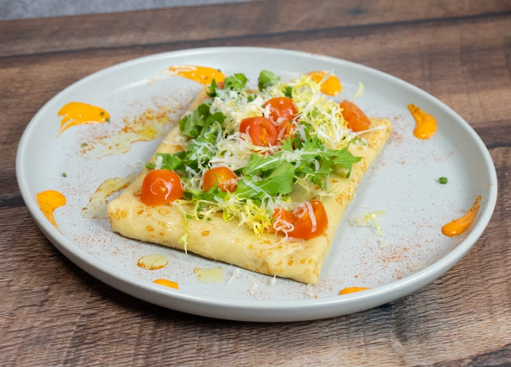 Ham & Cheddar Crepe.