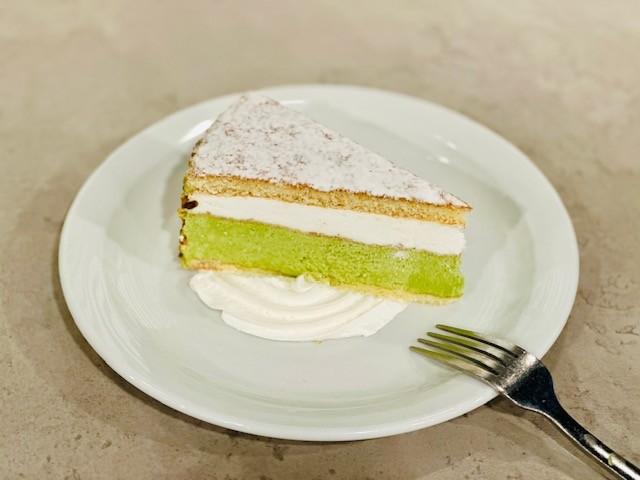 Pistachio and Ricotta Sponge Cake.