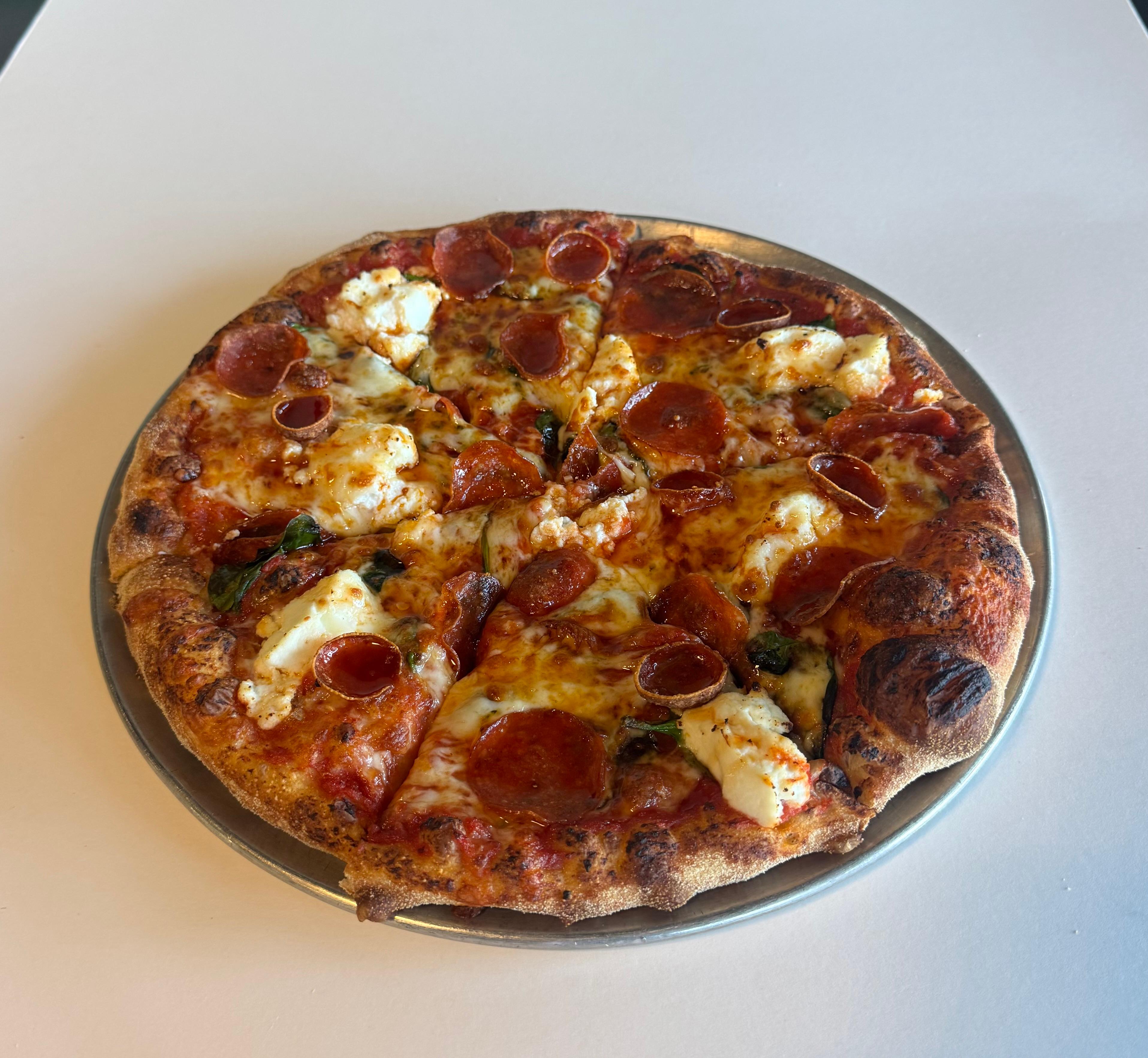 Crispy Pepperoni + Hot Honey + Ricotta.